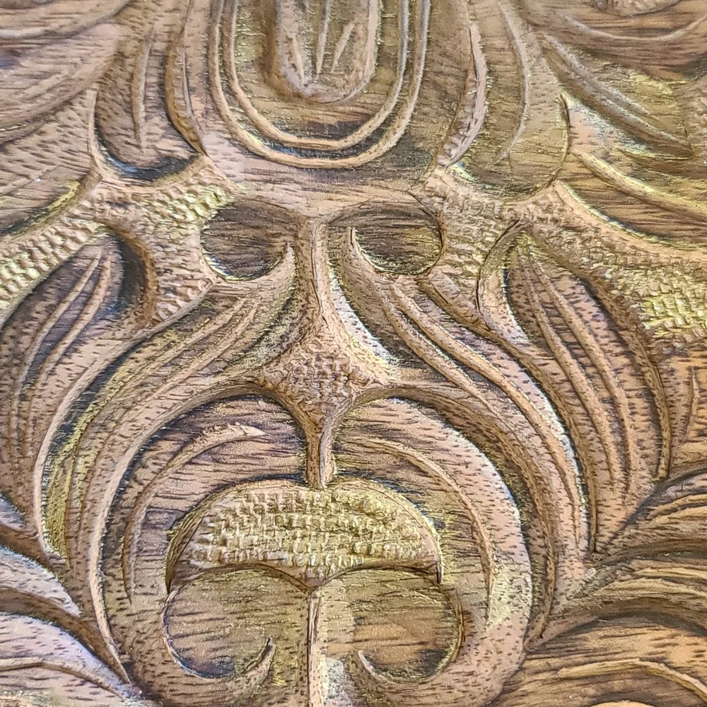 Hand carved wood wall art. - Picture 2 of 4